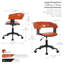 Chaise de bureau en polyuréthane Lucea