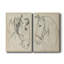 Horse in Bridle S croquis I, toile tendue avec châssis de qualité supérieure - prête à être accrochée-459924300