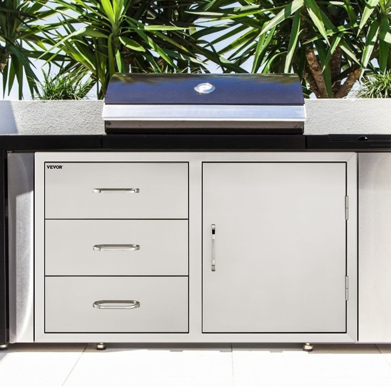 38.3'' Stainless Steel Outdoor Kitchen Drawer and Door Combo