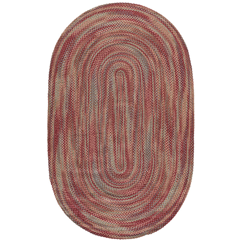 Blitar Flat Weave Cotton Geometric Rug, Oval 5' x 8'