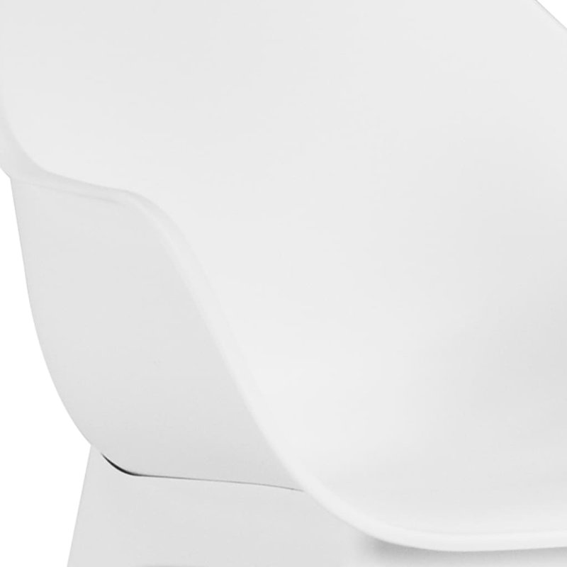 6 - Person Patio Dining Set with Rectangular Table, White