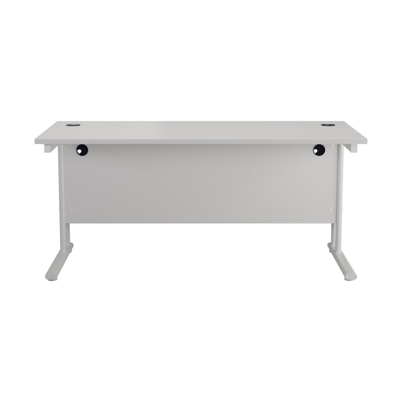 Metal Base Desk Shell, White - White, 73cm H x 140cm W x 80cm D