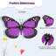 24 papillons monarques violets décoratifs pour l'Halloween