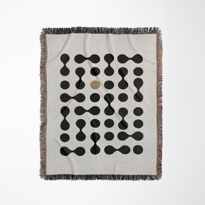 Lissa Dots Abstract Cotton Blend Blanket Throw