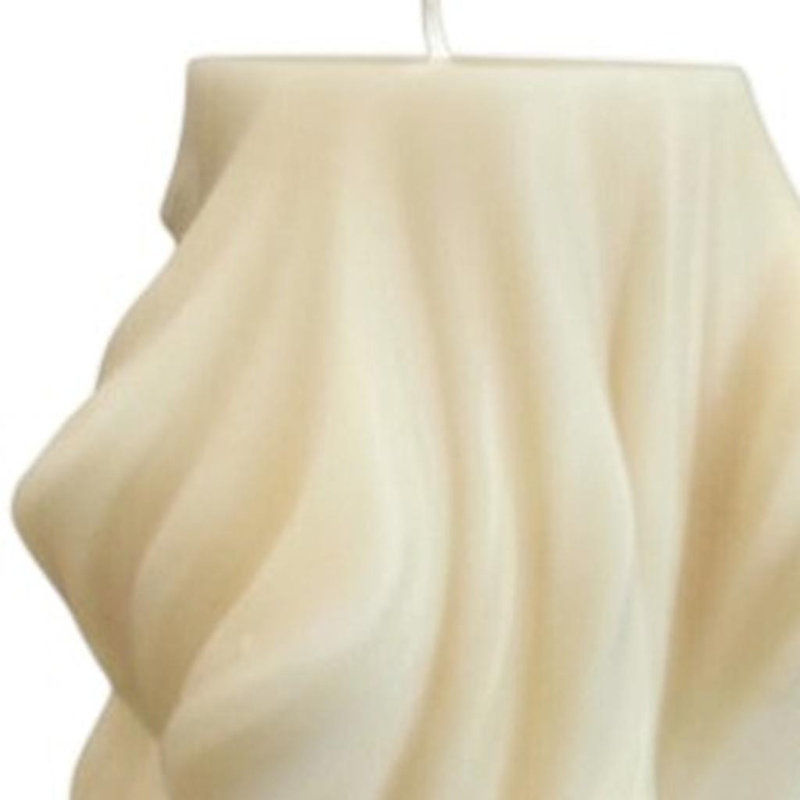 Bougie torsadée dimensionnelle blanche 4 po