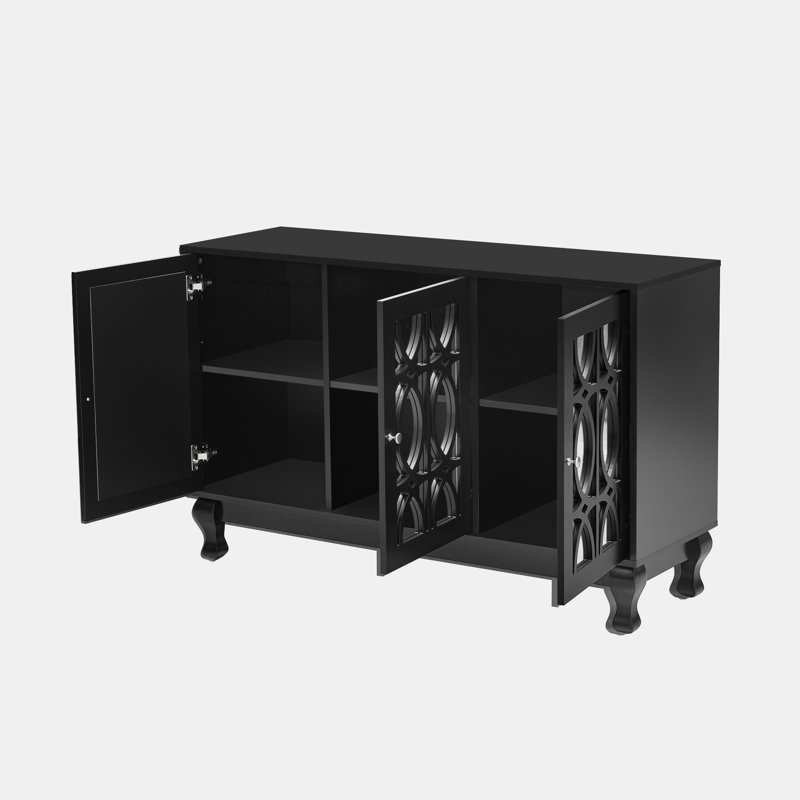 Meuble télé U-Can pour téléviseur de 55 po ou moins, Noir, noir, noir, noir