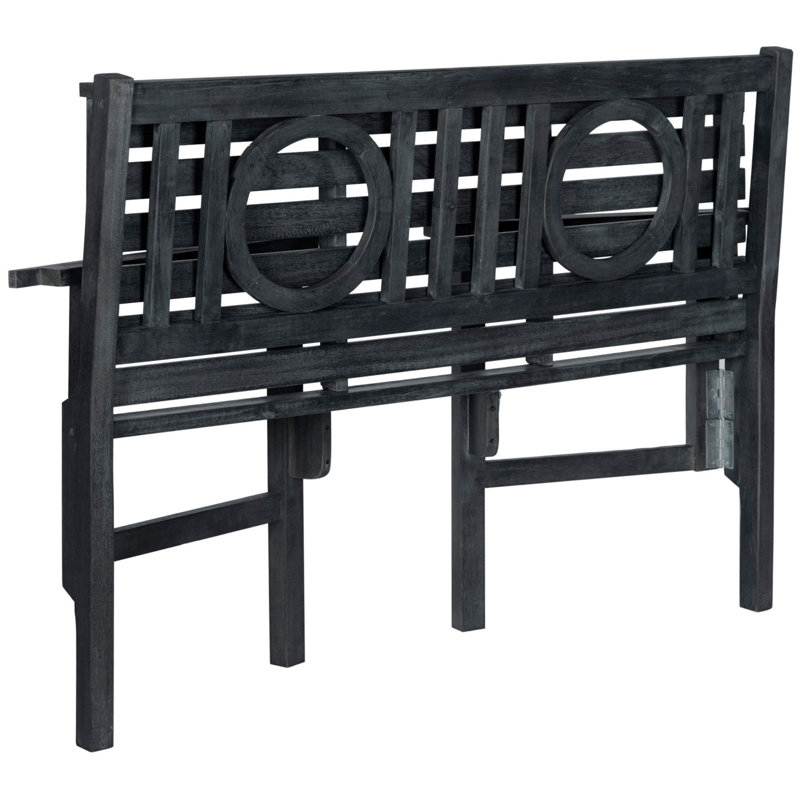 Banc de jardin en bois Adames, Gris ardoise foncé