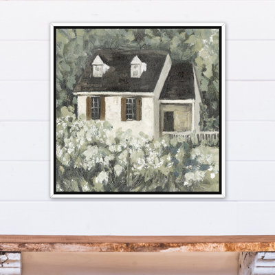 Cottage in the Woods - Reproduction sur toile avec cadre flottant