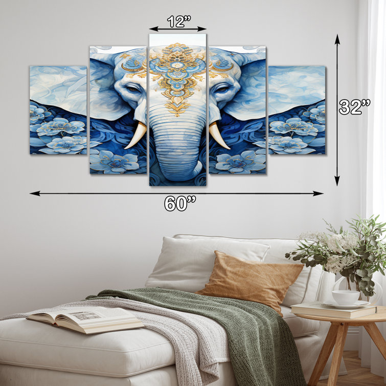 DesignArt Hinduisim Elephant Majesty 5 Pieces - Wayfair Canada