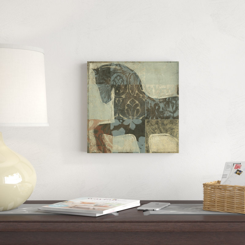 Cheval à motifs I, H 12 po x l 12 po x P 1,25 po