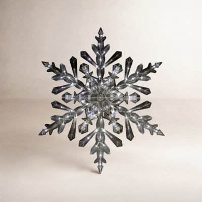 47" LED Lighted Twinkling Cool White Snowflake Christmas Outdoor Decoration