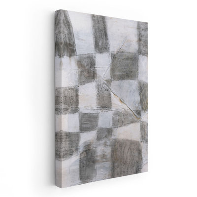 «Rustic Textile II Black and White», reproduction d'art sur toile