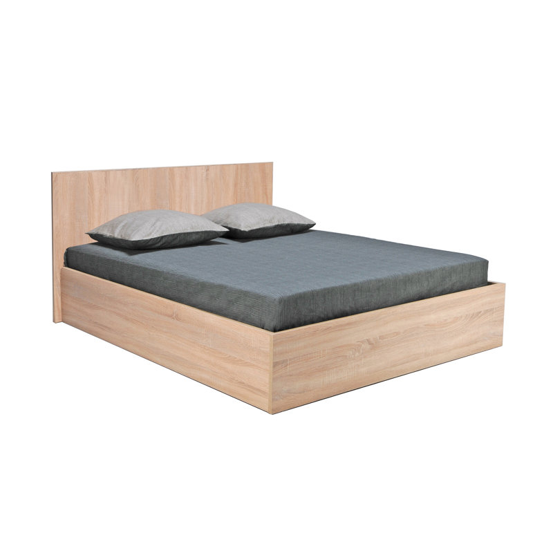 Catlin Ottoman Storage Bed, Natural brown, European Kingsize (160 x 200 cm)