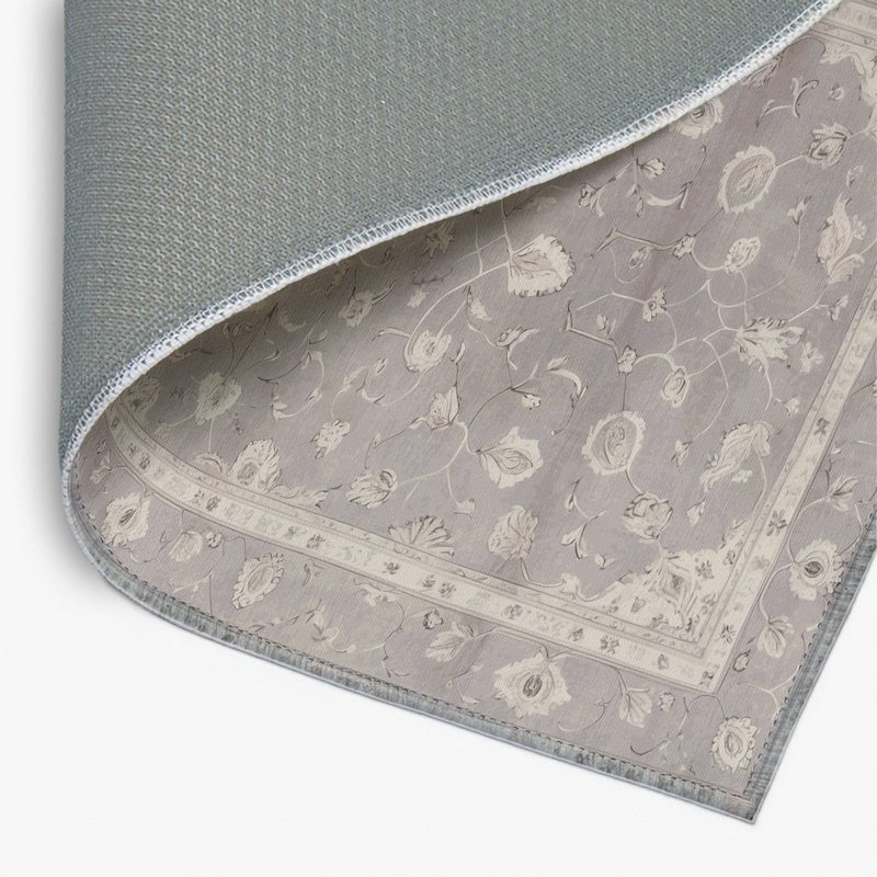 Tapis gris d'intérieur et d'extérieur Tabriz, Rectangulaire 8 pi x 10 pi