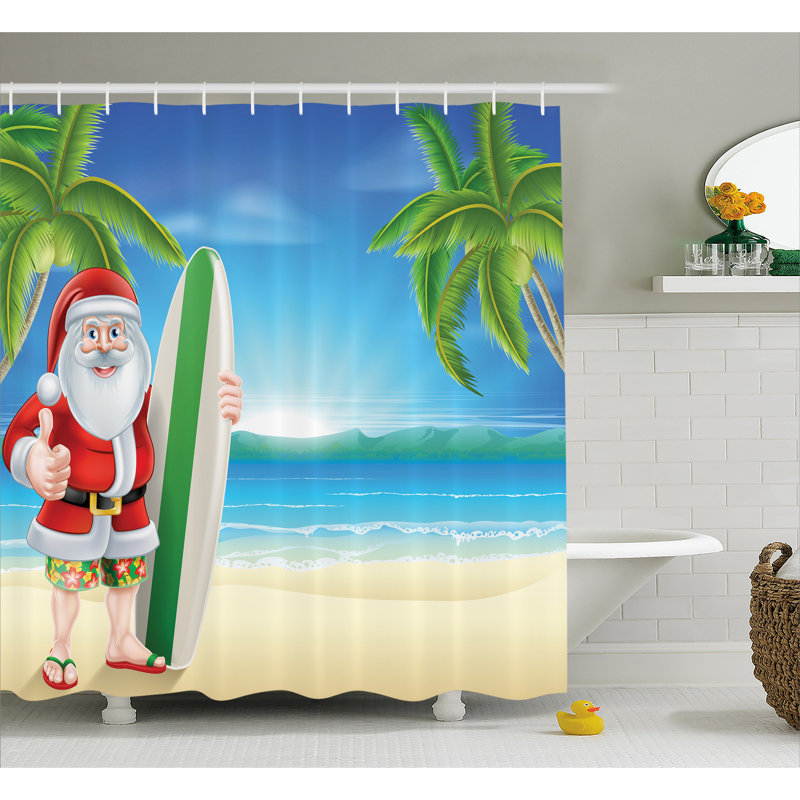 Shower Curtain with Hooks Included, 70" H x 69" W