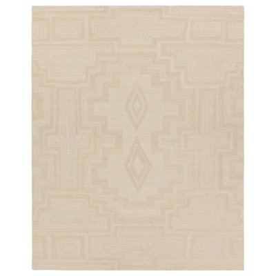 Murphie Handmade Wool Light Gray/Cream Rug