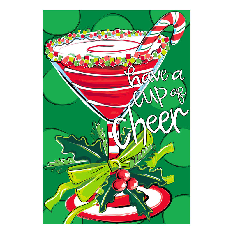 Drapeau de jardin «Have A Cup Of Cheer»