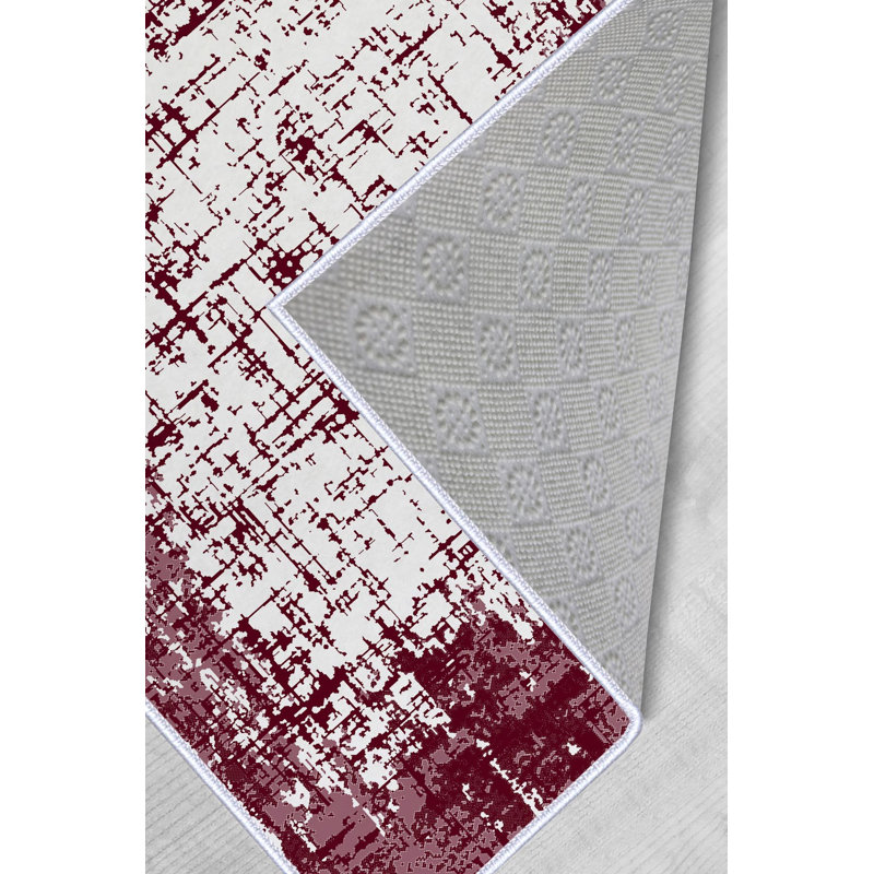 Tapis tissé de qualité supérieure, 5,2 x 7,5 pieds, 100% polyester, antibactérien, PVC antidérapant | Imprimé numérique 3D, hauteur de poils de 0,3 po | Lavable à la machine, idéal pour le salon et la chambre à coucher