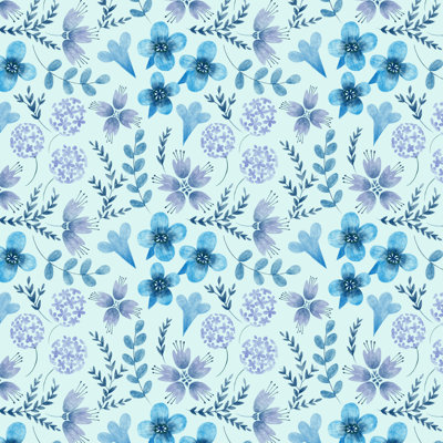 " Blue Velvet Floral "