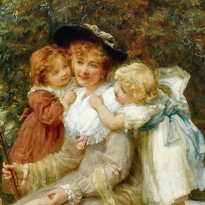 "Me Too" par Frederick Morgan sur toile, H 20 po x l 25 po