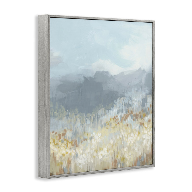 Montagnes et campagne, estampe numérique encadrée par June Erica Vess, Estampe numérique Farmhouse, H 14 po x l 11 po