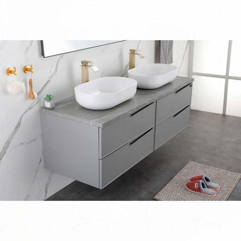 Oval 24"x14" Above Bathroom Vessel Sink, White