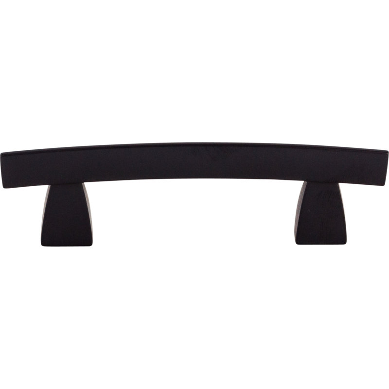 Arched Bar Pull, Flat Black, 3" Center to Center