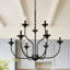 Lustre classique à 9 lumières de style l 30 po Ethon-1606333226