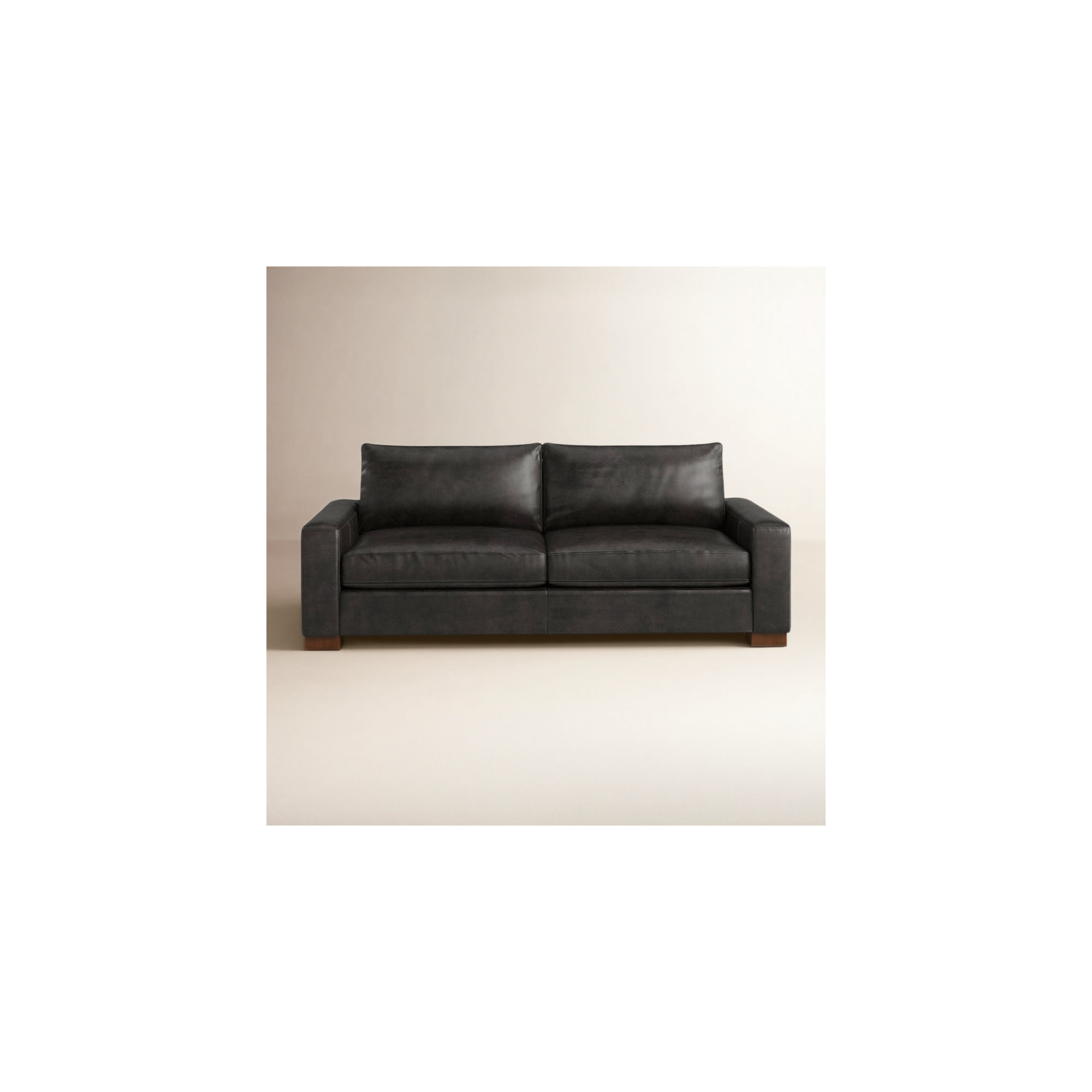 Jonie 91" Genuine Leather Sleeper Sofa , Cordoba Noir Top Grain Leather