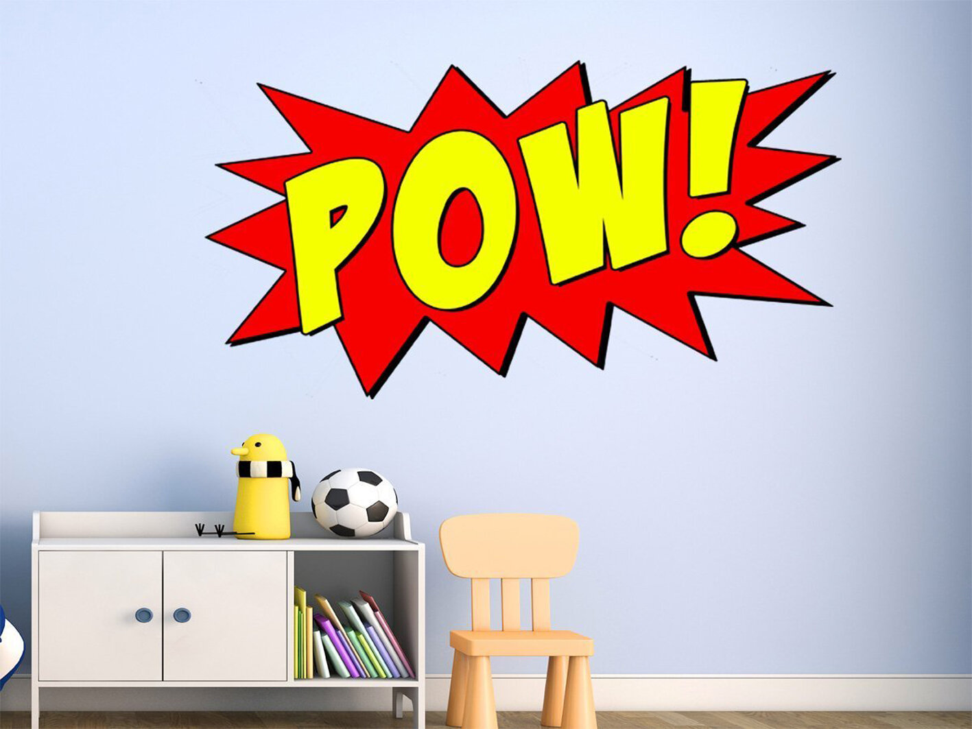 VWAQ Comic Book Style Peel and Stick Pow Caption Wall Decal | Wayfair