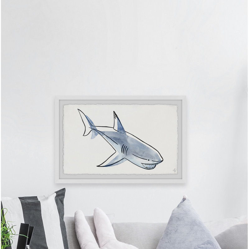 «Cheikis Shark», reproduction encadrée, H 30 po x l 45 po x P 1,5 po