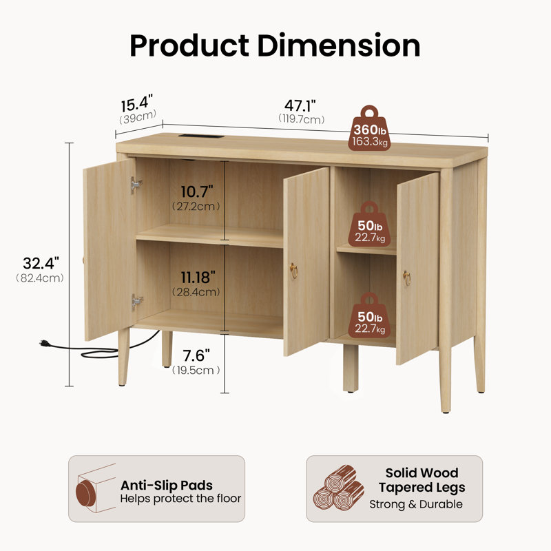 Alassane 47.12'' Sideboard