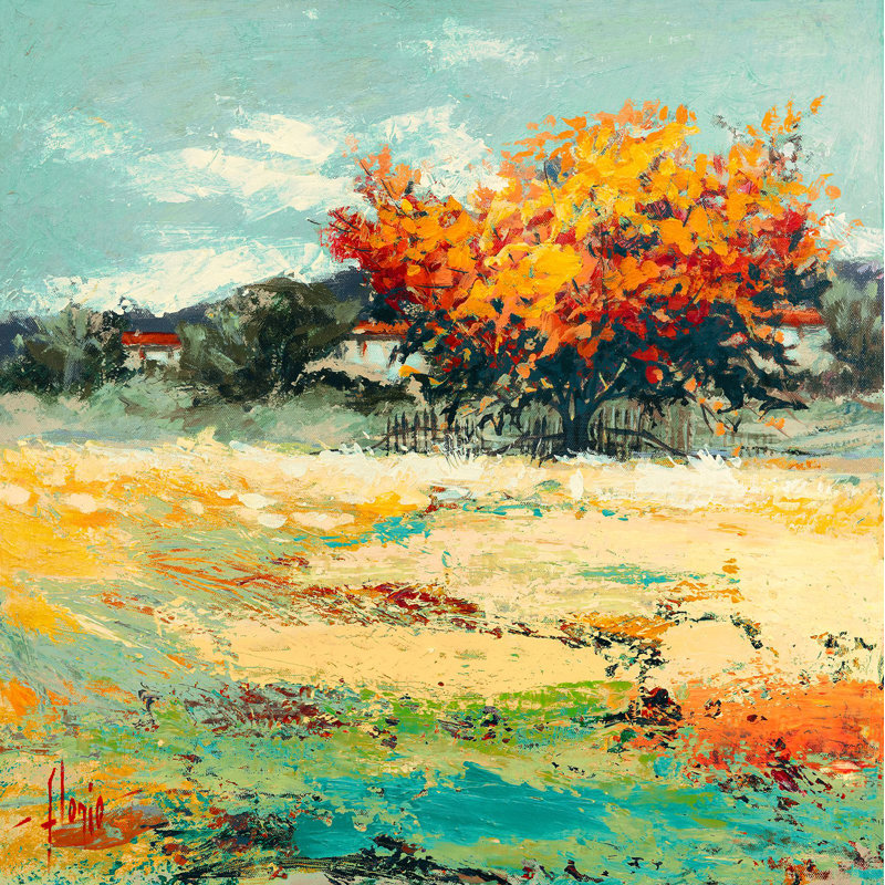 1LR6268 Countryside In Summer I - Wrapped Canvas Print, 70cm H x 70cm W x 4cm D