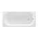 63" Streamline Drop-In Soaking Cast Iron Bathtub With Bamboo Tray
