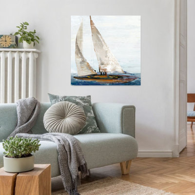 Sailing Through Calm Waters Coastal Wall Art