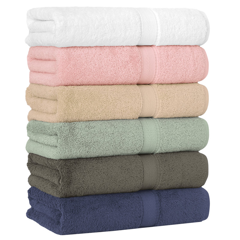 Set of 4 Pink Turkish Cotton Bath Towels