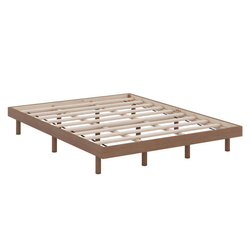 Lit plateforme Hanneli, Double, Gris