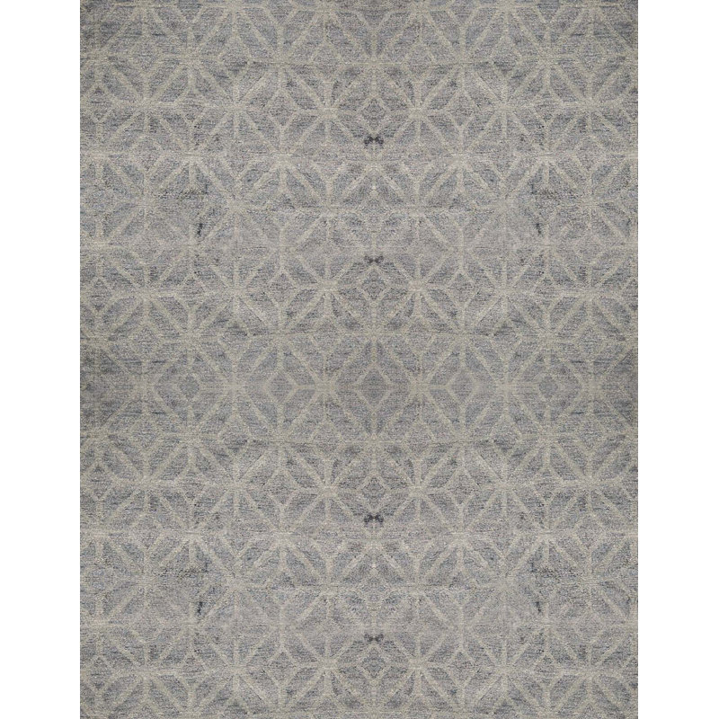 Tapis gris de haute qualité noué à la main