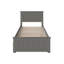 Lit plateforme en bois massif Aphsana avec pied de lit, gigogne et chargeur USB assortis