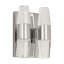 Sean Lavin Lassell 4-light double short wall sconce in natural brass finish with crystal shades-758058555