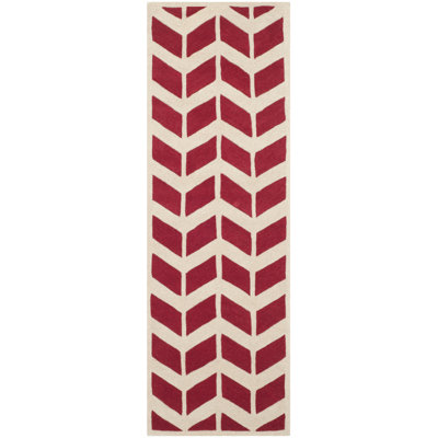 Chevron Wool Hand Woven Area Rug
