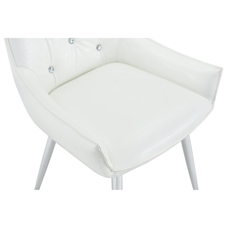 Modern Pu Leather Accent Chairs, Crocodile Pattern, Diamond Back, Versatile For Home And Office