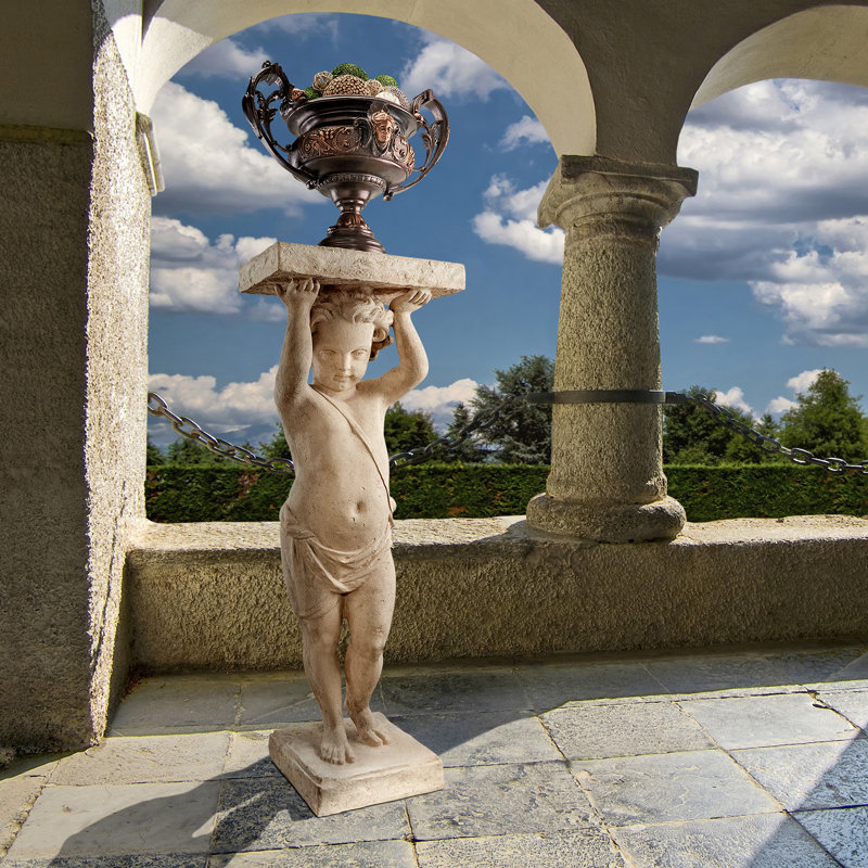 Royal Palace of Caserta Cherub Pedestal Statue