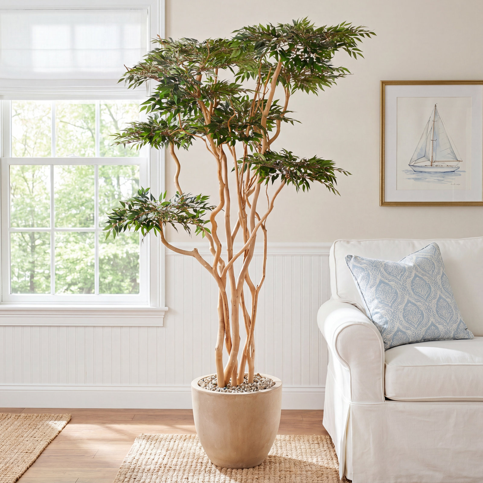 84" Ruscus Tree in Planter