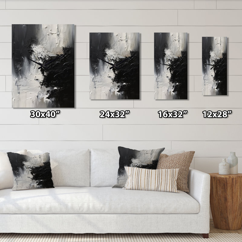 Janielys - Horloge murale moderne en marbre abstrait, H 28 po x l 12 po x P 1 po