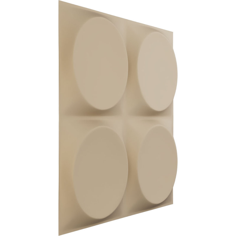 Panneau mural 3D décoratif Adonis EnduraWall, H 11,88 po x l 11,88 po, Beige fumé satiné UltraCover