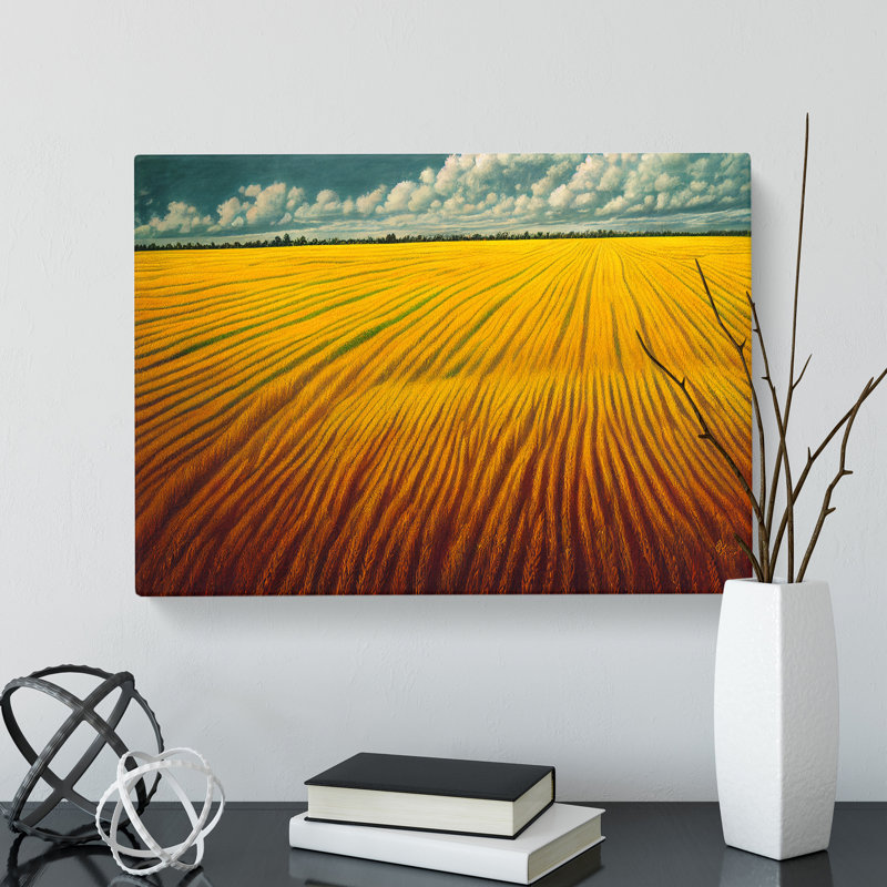 Bright Wheat Field - Wrapped Canvas, 50cm H x 76cm W x 3cm D