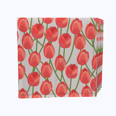 Polyester Floral Square Napkin