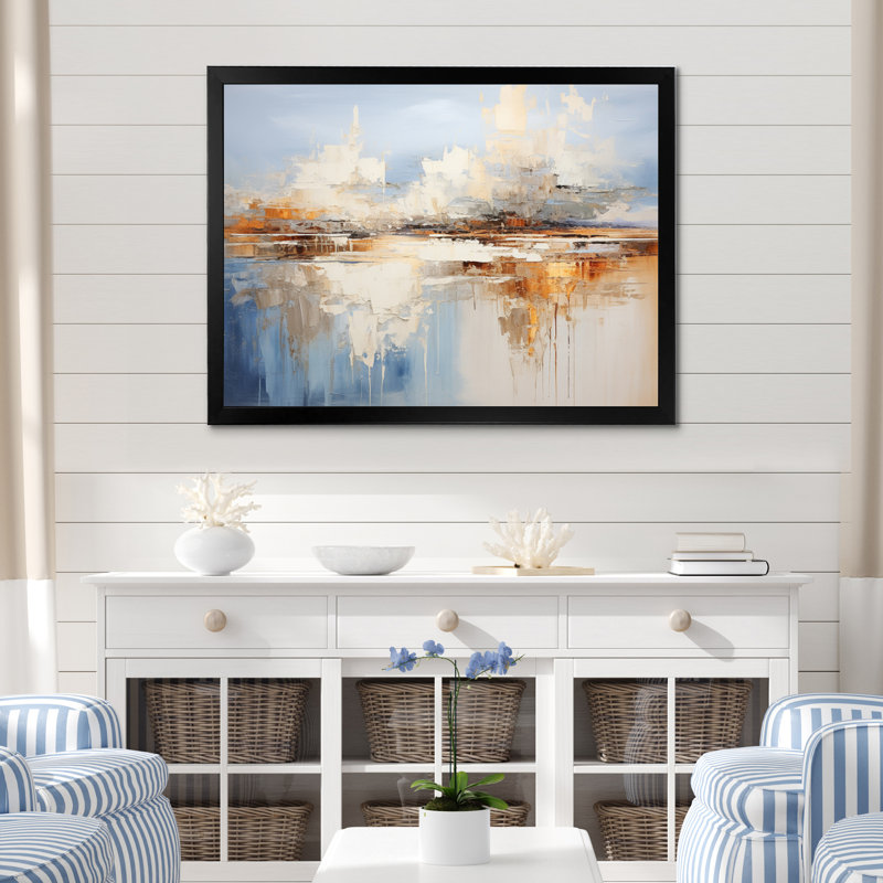 Coastal Ocean Coastal Reflections - Landscapes Wall Decor, Cadre photo noir, H 24 po x l 32 po x P 1 po