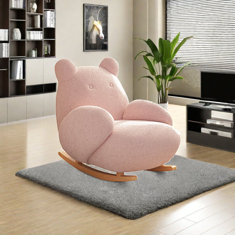 Chaise berçante décontractée, Rose